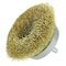 Weiler 2-3/4" Crimped Wire Utility Cup Brush .0118" Brass Fill 1/4" Stem 14311 - alternate 2